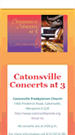 Mobile Screenshot of catonsvilleconcerts.org