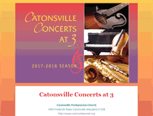 Tablet Screenshot of catonsvilleconcerts.org